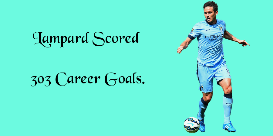 Lampard is the 6th midfielder with the most goals