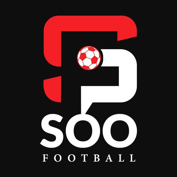 Soofootball logo on black background